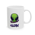 Funny Alien Graphic Ceramic Coffee Mug, Cute Space Lover Gift, Perfect for Birthdays, Holidays, or Everyday Use