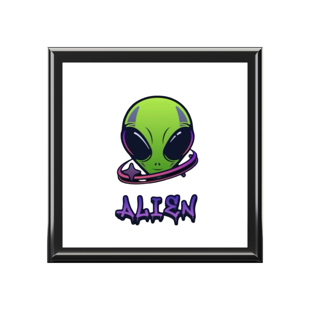 Alien Jewelry Box, Decorative Storage, Unique Gift for Sci-Fi Lovers, Cosmic Decor, Alien Enthusiast Keepsake Box