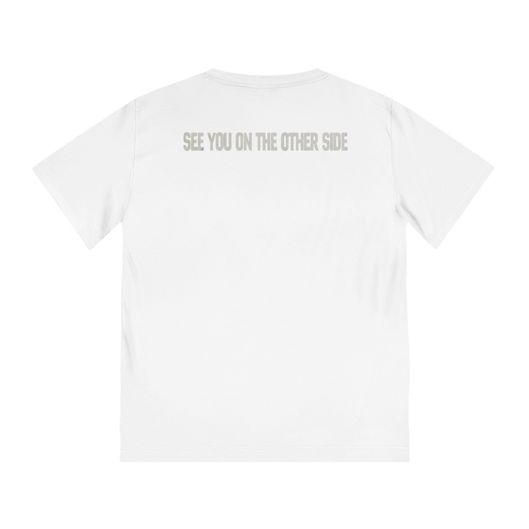 Rocker T-Shirt — Tiny Alien Embrace Front / "See You On The Other Side" Back