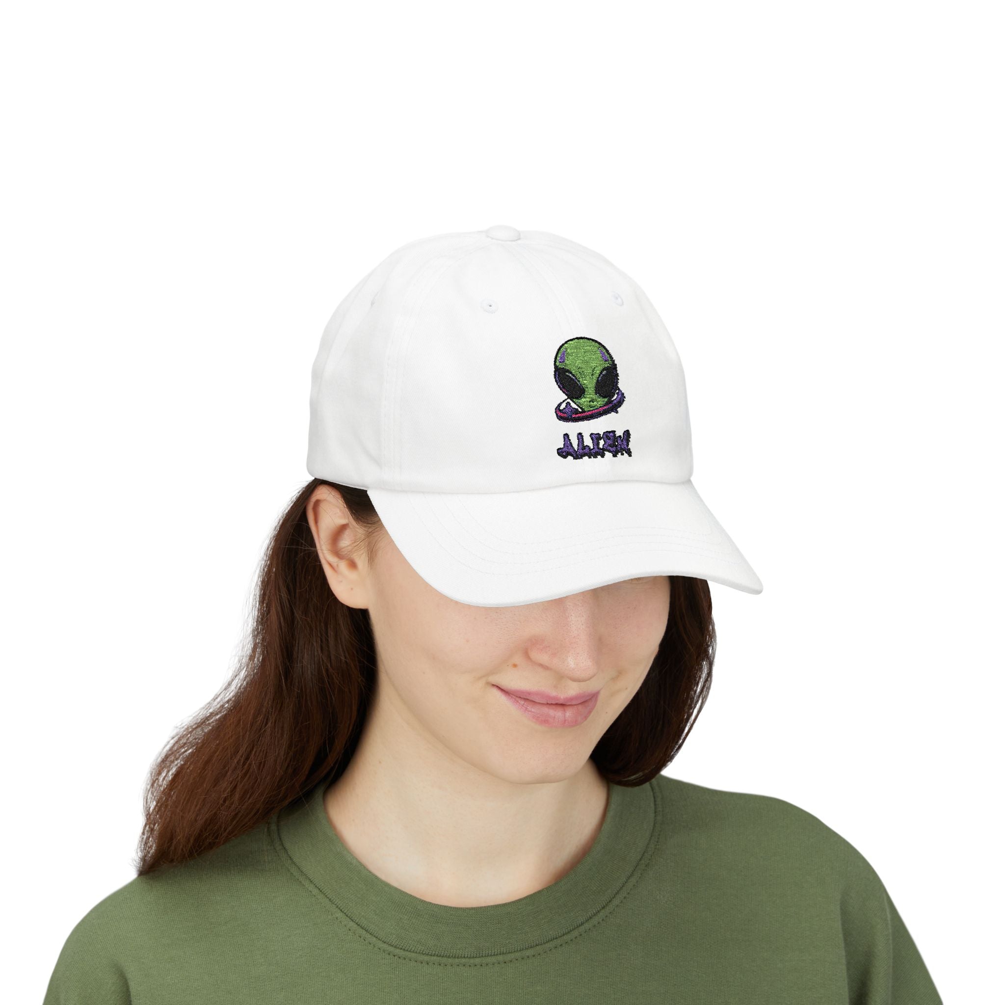Alien Embroidered Classic Dad Cap - Trendy Casual Hat for Space Lovers