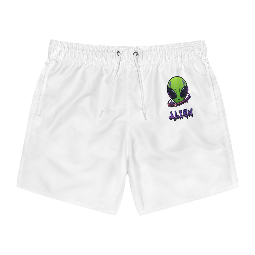 Alien Print Swim Trunks, Fun Summer Swimwear, Beach Shorts, Vacation Essentials, Pool Parties, Relaxing Getaways