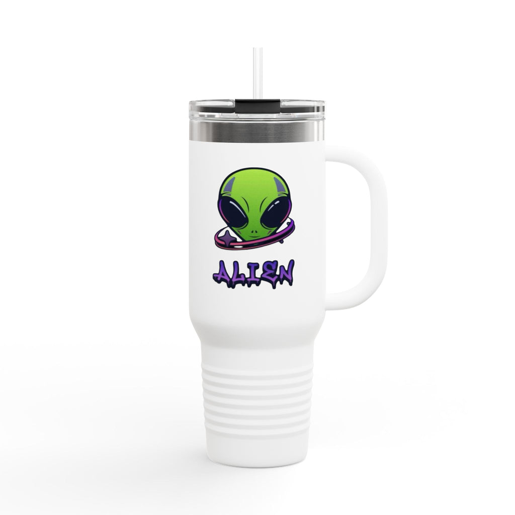 Alien Insulated Travel Mug, 40oz - Perfect for Road Trips, Gift for UFO Lovers, Unique Travel Gear