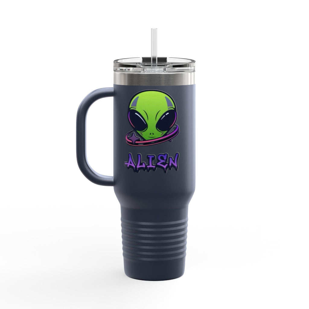Alien Insulated Travel Mug, 40oz - Perfect for Road Trips, Gift for UFO Lovers, Unique Travel Gear