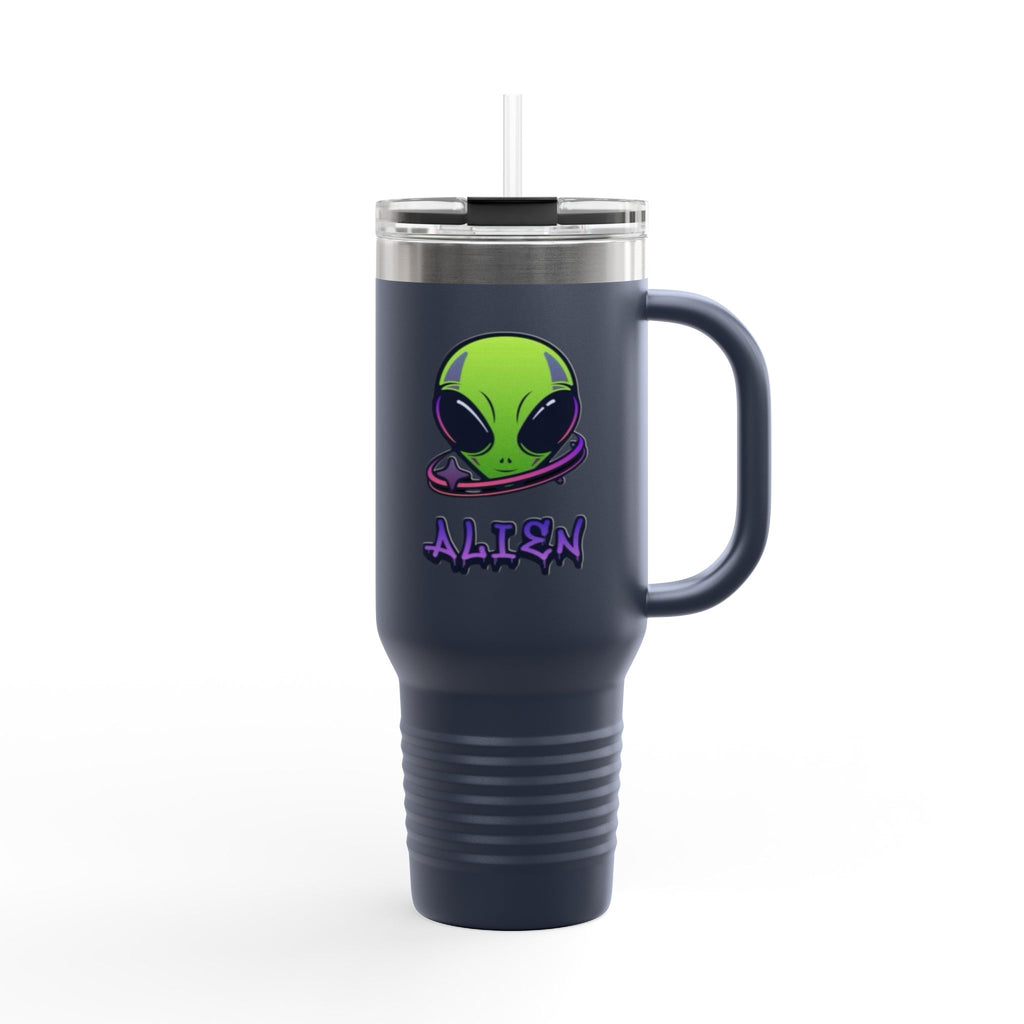 Alien Insulated Travel Mug, 40oz - Perfect for Road Trips, Gift for UFO Lovers, Unique Travel Gear