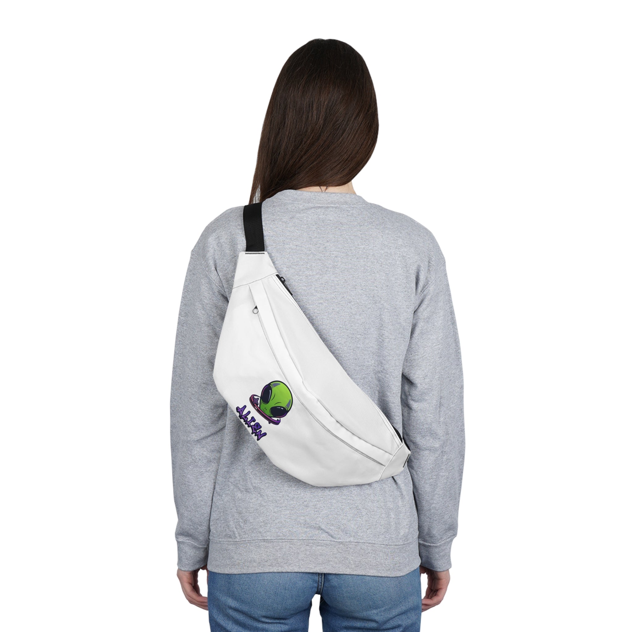 Alien Graphic Fanny Pack, Trendy Waist Bag for Festivals, Travel Essentials, Concerts, Unique Gift for Alien Lovers