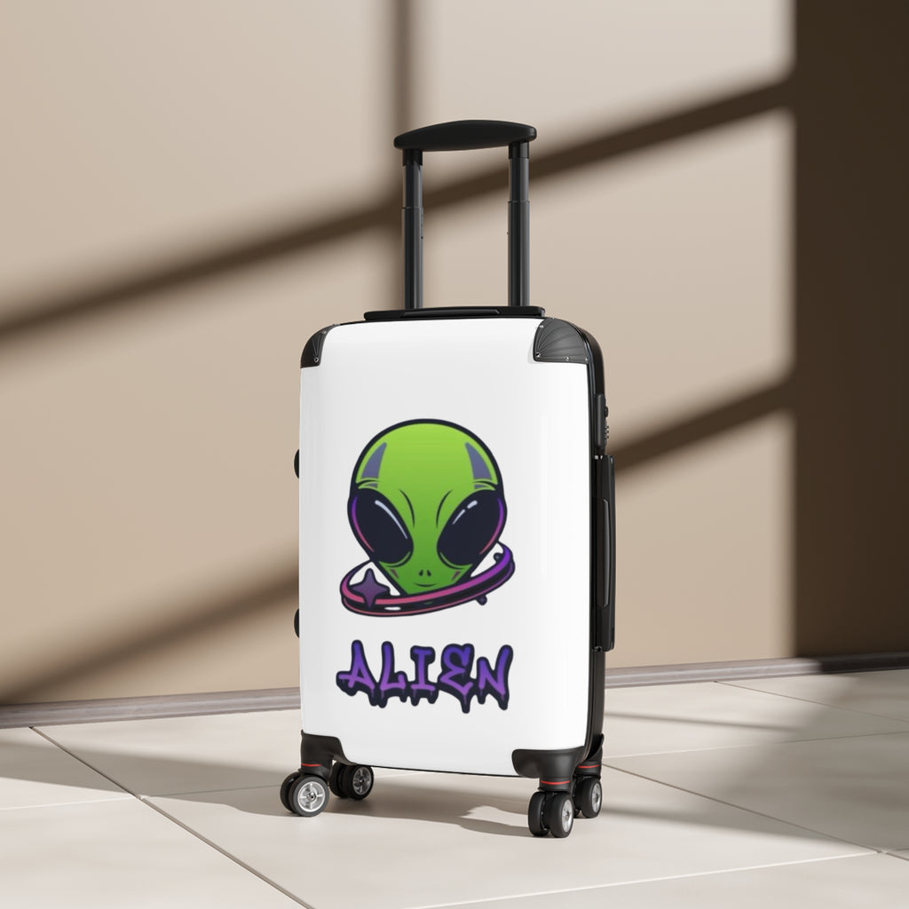 Alien Themed Suitcase, Travel Luggage, Kids' Luggage, Personalized Suitcase, Fun Travel Gear